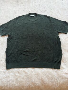 Men's Kith Short-Sleeve Knit Sweater in Dark Green